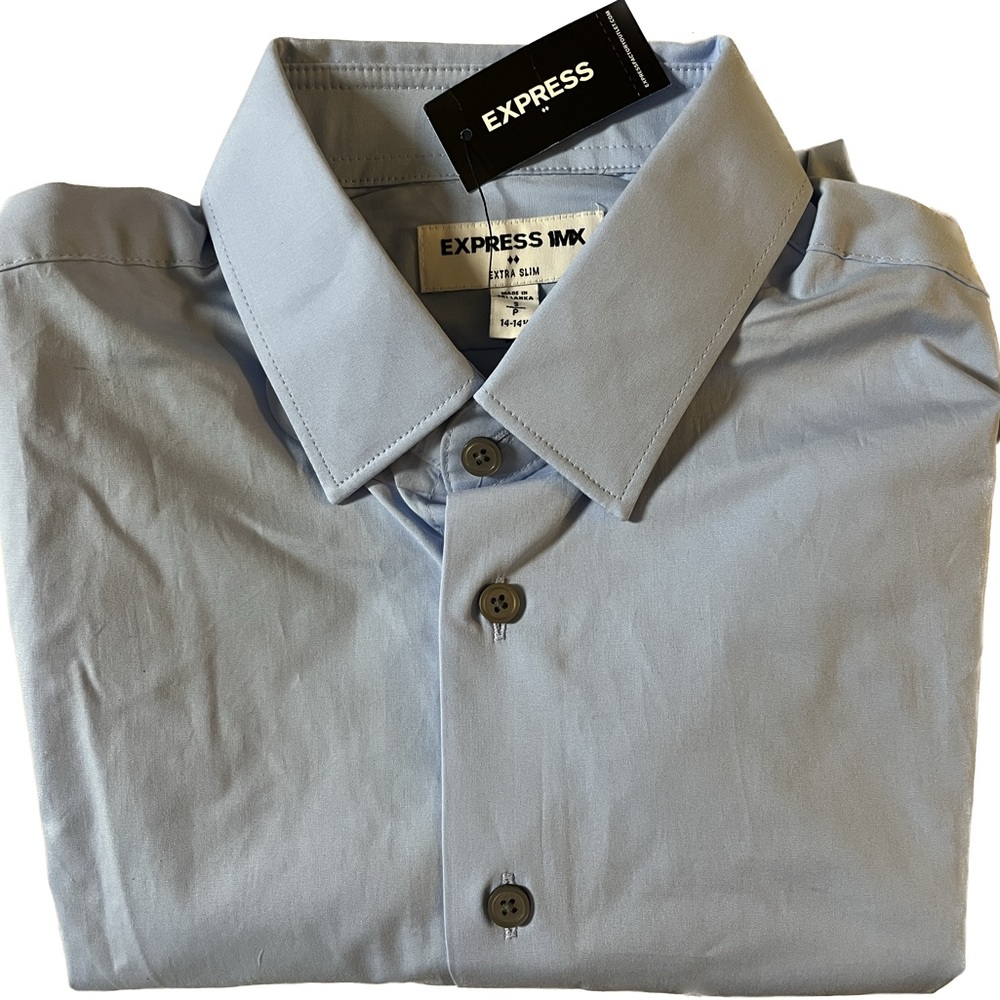 NWT Dress Blue Men’s Express Extra Slim Shirt - Small